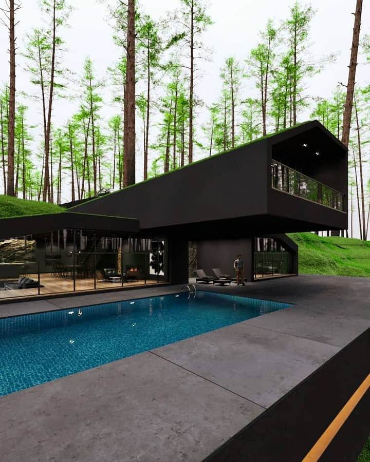 Architecture - Housesさんのインスタグラム写真 - (Architecture - HousesInstagram)「⁣⁣ 𝐁𝐥𝐚𝐜𝐤 𝐕𝐢𝐥𝐥𝐚 🖤⁣⁣⁣ If the facade is this amazing, imagine the interior. ⁣⁣ Or better.. swipe left and discover for yourself.😜⁣⁣ Tag an #architecture lover.⁣⁣ _____⁣⁣⁣⁣⁣ 📐@mohtashami_reza⁣⁣ 📍 #NewYork, USA⁣⁣⁣ #archidesignhome⁣⁣ _____⁣⁣⁣⁣⁣ #interiors #luxury #design #interiordesign #mansion #home #luxuryrealestate #luxurylifestyle #interior #modernhome #realtor #contemporary #retro #blackdesign #loft #loftdesign #architecture #naturearchitecture」9月15日 0時50分 - _archidesignhome_