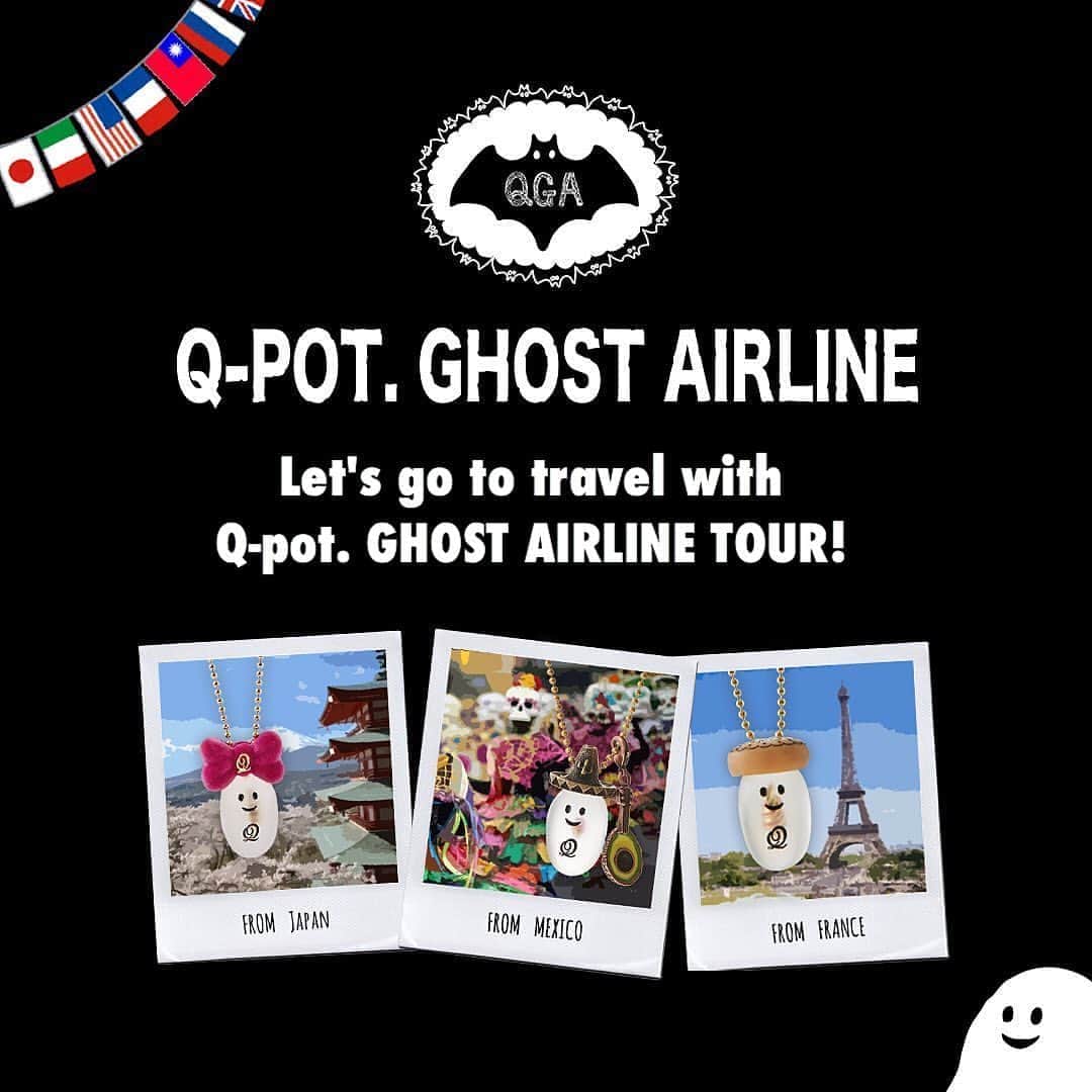 キューポットさんのインスタグラム写真 - (キューポットInstagram)「🌟﻿ ﻿ Let’s go to Q-pot. GHOST AIRLINE TOUR with us! ✈️✨﻿ ﻿ Please share photos of your ghost travels somewhere with hashtag #QGAツアー...👻🖤﻿ ﻿ Everywhere is welcome, we're looking forward to seeing cute ghosts! 🤍﻿ ﻿ We'll introduce some photos on our SNS☆﻿ ﻿ #qpot #qpotaccessory #qpotaccessories #madeinjapan #limited #ghost #halloween」9月14日 17時48分 - press_qpot_international