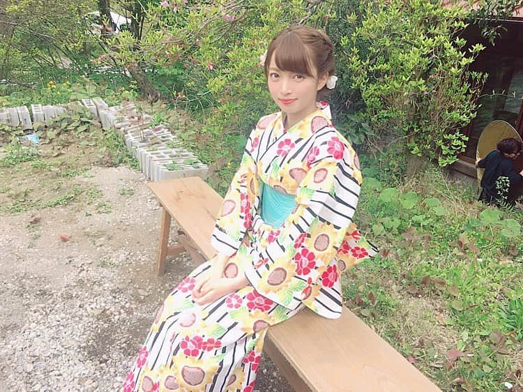 赤坂星南のインスタグラム：「📸#浴衣 今年は浴衣着れなかったので懐かしの恋花火のMVの時のお写真を。帯の色もとても綺麗でお気に入りです。 早くみんなにも会いたいな〜」
