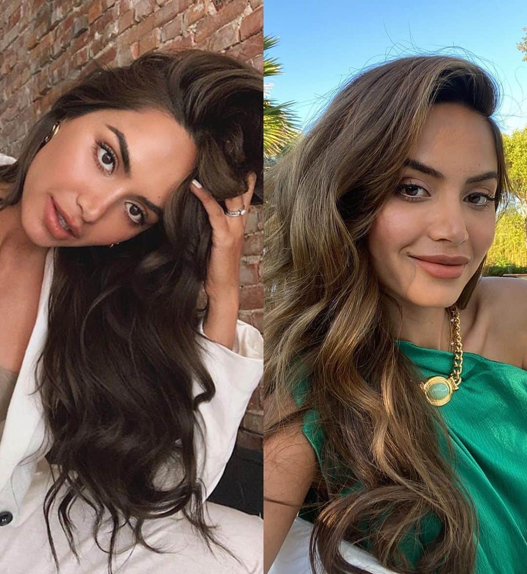 Diipa Büller-Khoslaのインスタグラム：「Dark or Light hair? 💁🏻‍♀️💁🏽‍♀️  I’m thinking of going darker for the winter again.. help me pick!」