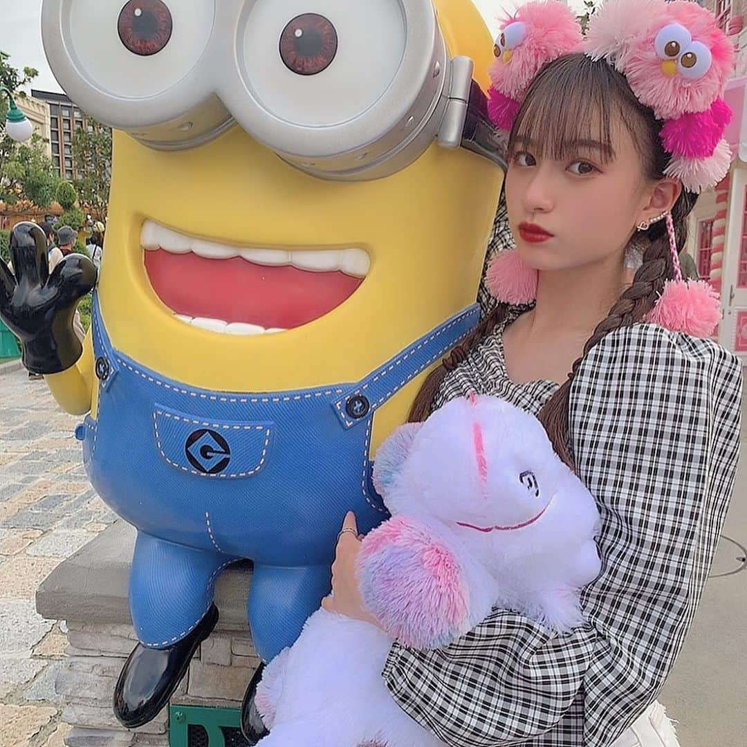 坂本瑞帆さんのインスタグラム写真 - (坂本瑞帆Instagram)「ミニオン🍌🌎 #USJ#usjcode#unicorn#pink#check#white#code#likeforlikes#like4likes#likeforfollow」9月14日 19時08分 - s.mizuho_0125