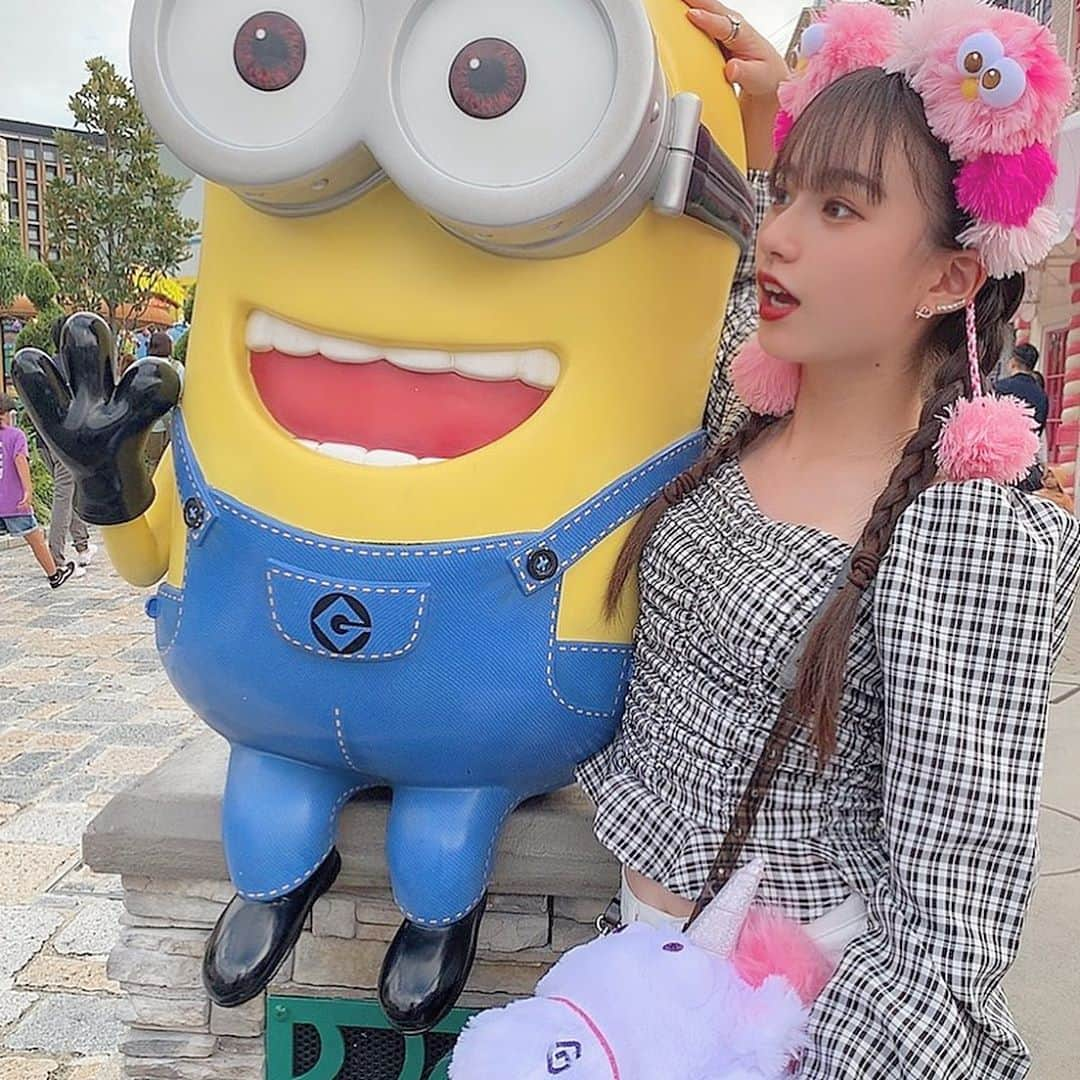 坂本瑞帆さんのインスタグラム写真 - (坂本瑞帆Instagram)「ミニオン🍌🌎 #USJ#usjcode#unicorn#pink#check#white#code#likeforlikes#like4likes#likeforfollow」9月14日 19時08分 - s.mizuho_0125