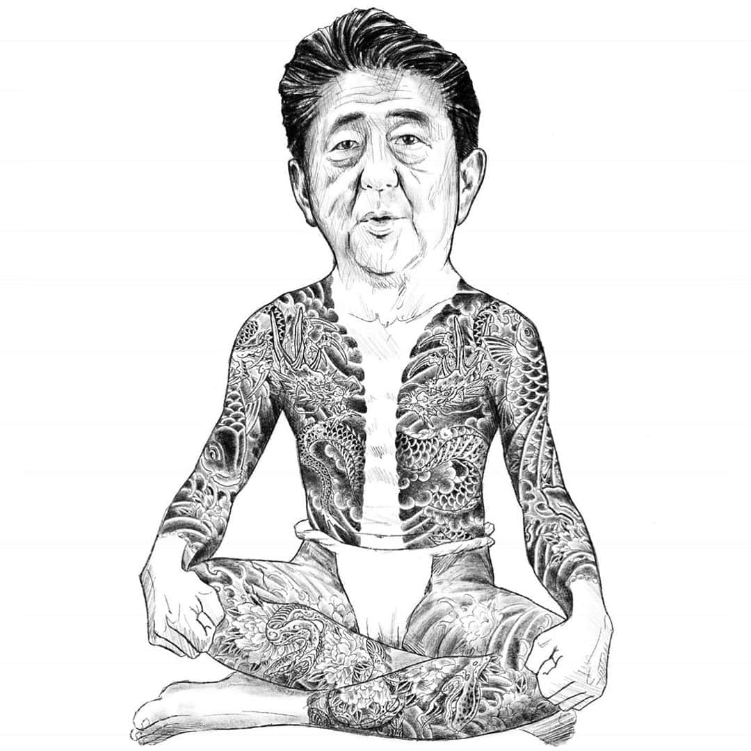 彫師美漸のインスタグラム：「お疲れ様でしたm(_ _)m ・ イラストを描いてみた✌︎ ・ とりあえず絵が好き、絵なら「刺青だけではなく」何でも描く🤟 ・ #似顔絵　#イラスト　#刺青 #彫師 #美漸 #彫師美漸 #海老名 #中目黒 #タトゥー #東京タトゥー #tokyo #tattoo #art #fashion #bizenart #bizen #문신　#Bizentattoo  #tattooer #tattooist #tattooartist #tattooart #tattooshop #japanesetattoo」