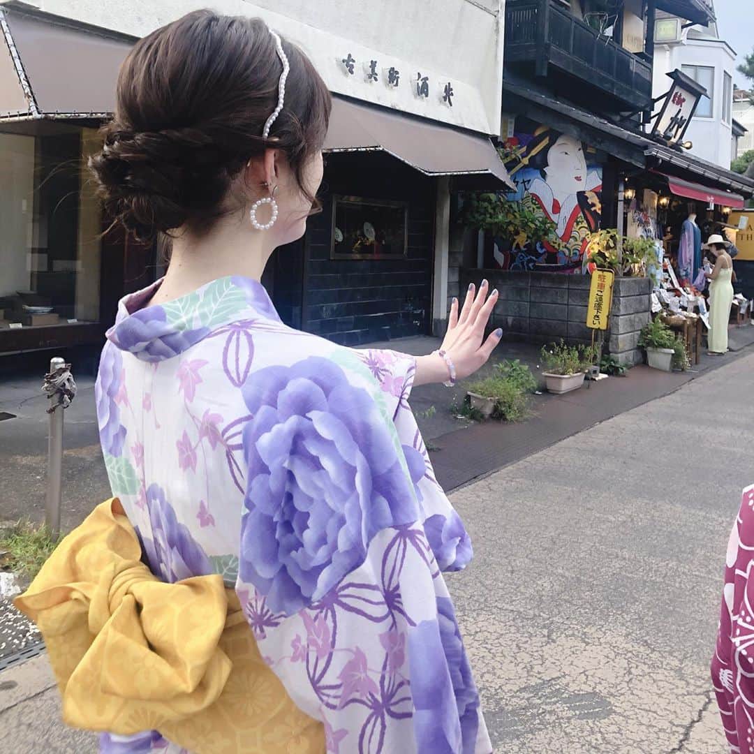 日下部美愛のインスタグラム：「涼しくなってきたね〜。本格的に夏の終わりを感じてる 冬が大好きなので早く冬になってくれ〜〜という気持ち  #浴衣 #ゆかた女子 #浴衣女子 #浴衣コーデ #夏 #浴衣デート #浴衣ヘアアレンジ #鎌倉 #photo #japan #model #me #hair #fashion #fashionblogger #makeup #followme #instagood #camera #instadaily #dailylook」