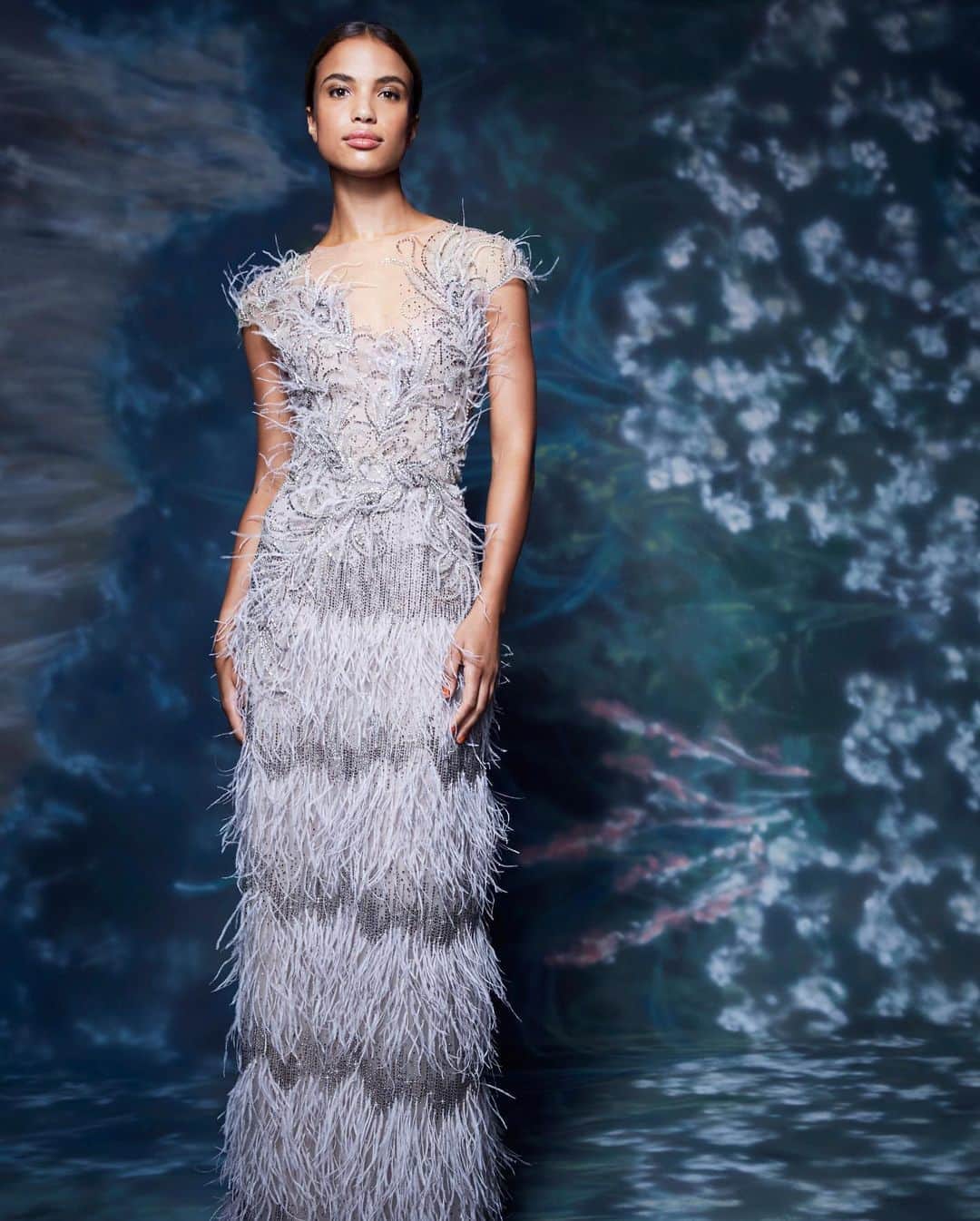 Fashion Weekさんのインスタグラム写真 - (Fashion WeekInstagram)「Feathered and fabulous 💙 Effortless elegance abounds in @marchesafashion's @NYFW September 2020 lookbook, featuring the new Spring 2021 collection. Swipe to see some of the looks and follow @marchesafashion for more from the label #NYFW」9月14日 22時08分 - fashionweek