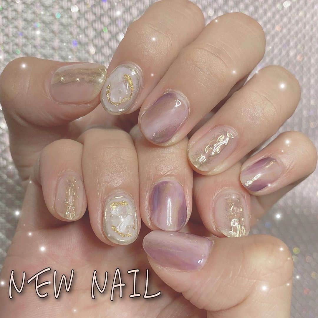 のインスタグラム：「. .  New nail🌛」