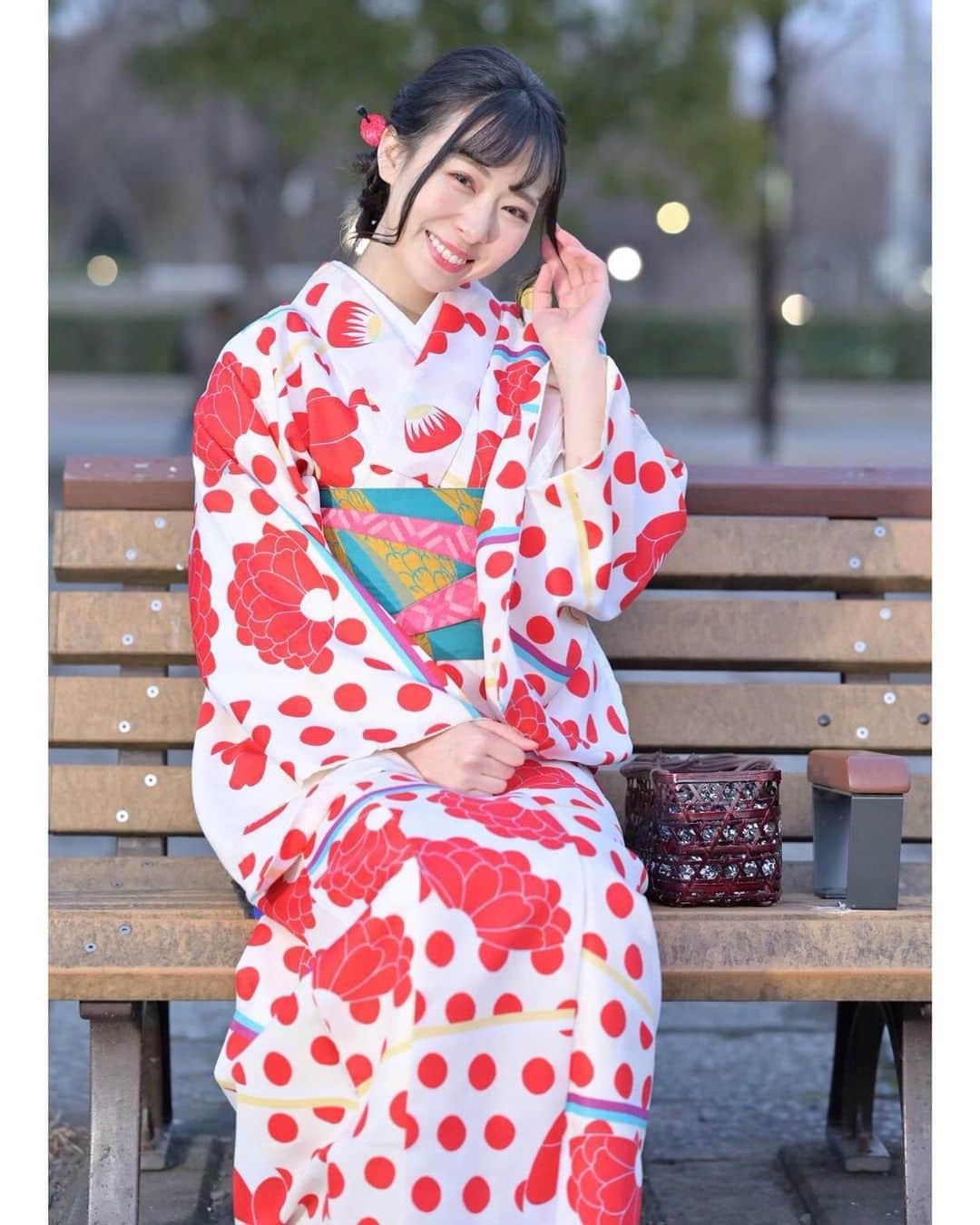熊谷知花のインスタグラム：「着物×笑顔  #ポートレート #着物 #過去pic」