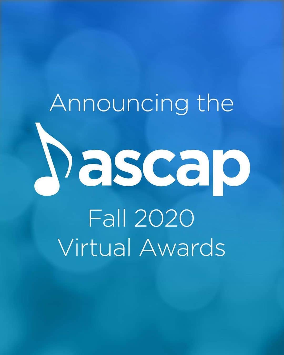 ASCAPさんのインスタグラム写真 - (ASCAPInstagram)「This fall we’ll be celebrating #ASCAP songwriters, composers & publishers during our virtual #ASCAPAwards right here on social media✨  #ASCAPChristianMusicAwards: October 7 - 8  #ASCAPLondon Music Awards: October 21 - 22  #ASCAPCountry Music Awards: November 9 - 12   Link in bio for more info!」9月15日 2時51分 - ascap