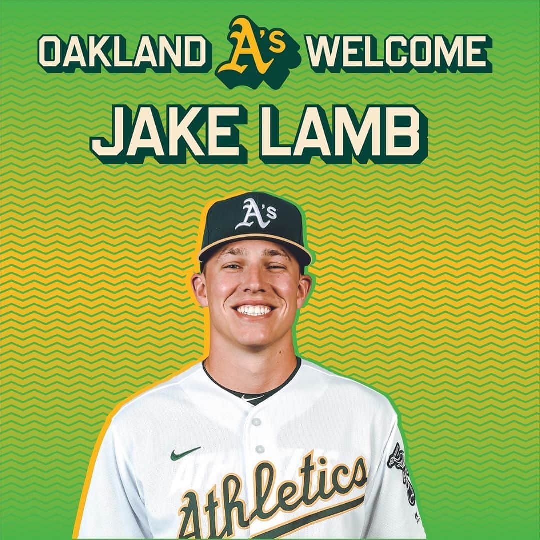 オークランド・アスレチックスさんのインスタグラム写真 - (オークランド・アスレチックスInstagram)「Get ready for the Rake Lamb puns because we’ve acquired free agent infielder Jake Lamb. Welcome to the Town, Jake!」9月15日 3時09分 - athletics