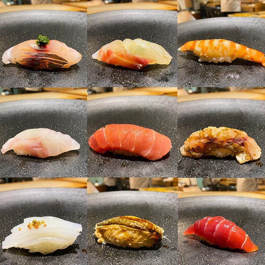 RIAのインスタグラム：「. . いつかのおすし🤭🍣 . . #東京 #東京グルメ #新宿 #新宿グルメ #東京寿司 #sushi #食べログ #instafood  #鮨 #すし #鮨青海 #ごはん #ごはん記録 #food」