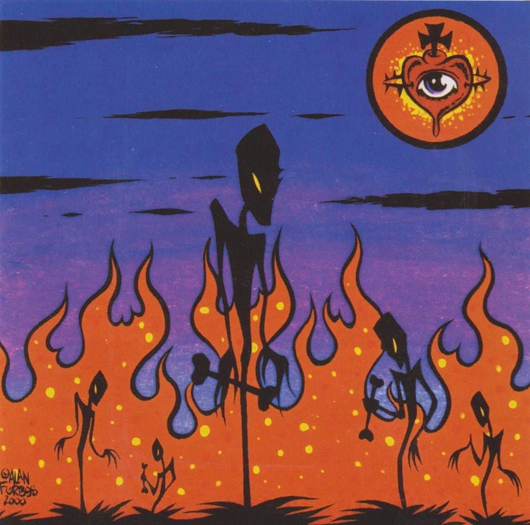 AFIのインスタグラム：「Over the next week, we will be celebrating 20 years of #TheArtofDrowning with some memories from that era, new merch items, and more. Featured here is an original art scan for the album by @alanforbes. Follow along with #AoD20.」