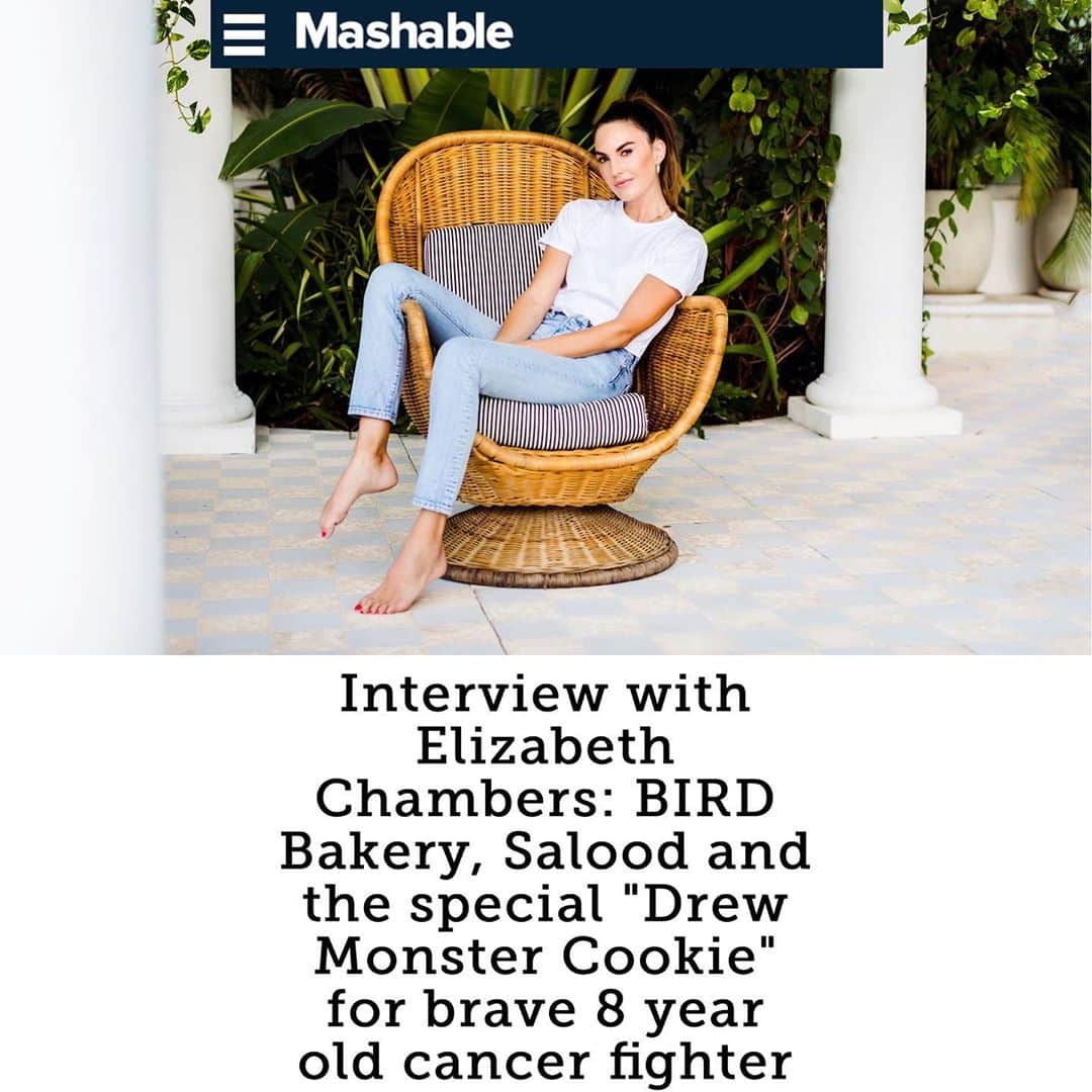 Elizabeth Chambers Hammerのインスタグラム：「This is not a drill! Tomorrow is THE LAST DAY for you to enjoy the @birdbakery Drew Monster Cookie. All proceeds  support Drew and other pediatric cancer families. Pop by either location and/or place your order online.  Thank you, @mashable @georginalarabooth.  ✨Link in bio ✨」