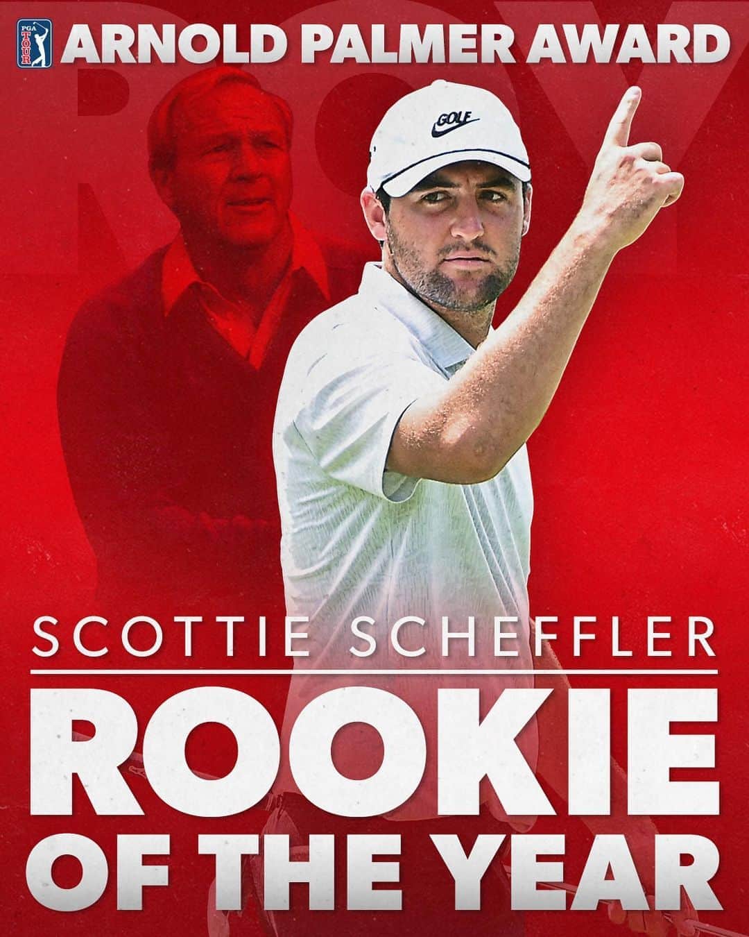 PGA TOURさんのインスタグラム写真 - (PGA TOURInstagram)「The Arnold Palmer Award goes to @scottie.scheffler for being named the PGA TOUR Rookie of the year.」9月15日 7時01分 - pgatour