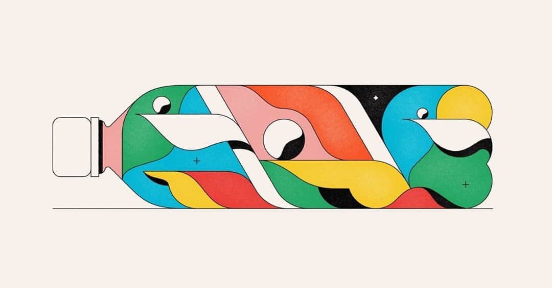 のインスタグラム：「"But perhaps the most visible impact of the stratospheric rise of the bottled water industry is the plastic pollution it leaves in its wake." - @stephenrobertiv for @HuffPost. Read more at the link in our bio to learn about how our habits have turned into a plastic crisis and that it’s time we adjust our purchasing behaviors to go beyond just recycling. 🧠 🎨: @CalvinSprague for HuffPost」