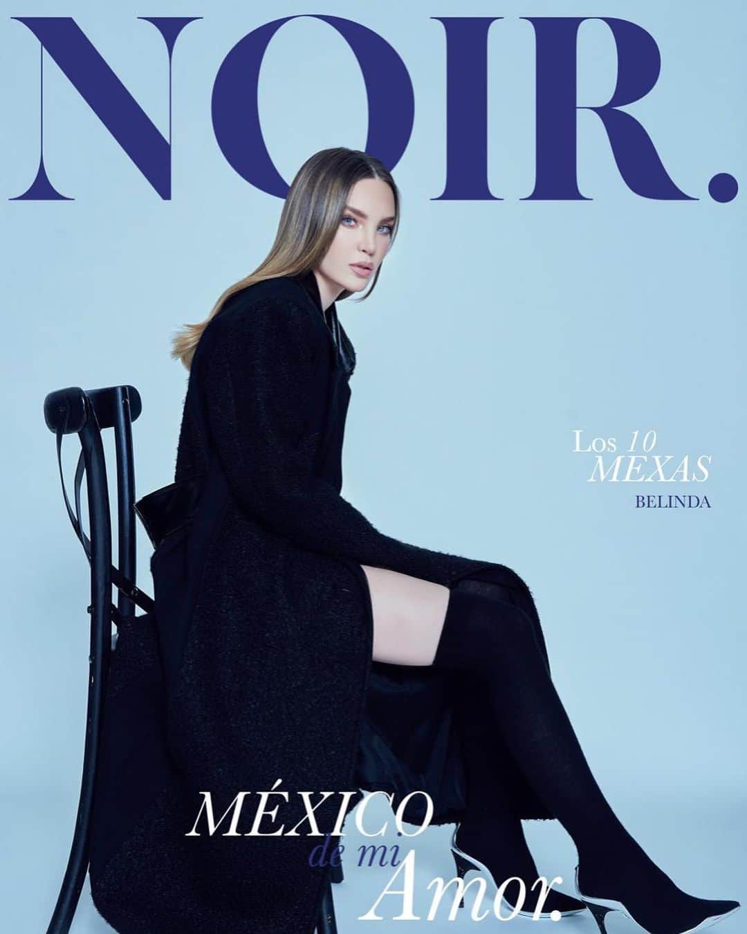 ベリンダのインスタグラム：「Gracias @_noirmagazine me encanto la portada! 🤍」