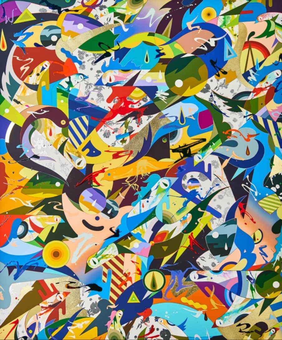 松山智一のインスタグラム：「Tomokazu Matsuyama Studio is pleased to announce the official release of 2 new edition prints from Avant Arte on September 16, 10AM (EST) 2020. This release will feature figurative and abstract print. More information is available on Avant Arte official website (https://avantarte.com). @avant.arte @avantarteinsiders   The Farm Crash Dimension: 30 x 25 inch Material: 410gsm Somerset satin enhanced paper Medium: digital print featuring screen printed elements, gold and silver leaf embellishments and a high gloss varnish Edition Size: 75 Option: Framing (with additional cost)  Honestly Gone Going Dimension: 30 x 28 inch Material: 410gsm Somerset satin enhanced paper Media: digital print featuring screen printed white and black inks and high gloss pattern Edition Size: 75 Option: Framing (with additional cost) —————- ヨーロッパ所在の版元Avant Arteと協業し、9月16日（水）NY時間午前10時に公式発売される運びとなりました。今回は、松山の人物画および抽象絵画作品のリリースとなります。詳しくは、Avant Arte公式ウェブサイト(https://avantarte.com)にてご覧いただけます。  The Farm Crash サイズ：76.2 x 63.4 cm 素材：410gsm Somerset satin enhanced paper メディウム：digital print featuring screen printed elements, gold and silver leaf embellishments and a high gloss varnish エディションサイズ：75枚 オプション：額装（別途料金発生）  Honestly Gone Going サイズ：76.2 x 71.2 cm 素材：410gsm Somerset satin enhanced paper メディウム：digital print featuring screen printed white and black inks and high gloss pattern エディションサイズ：75枚 オプション：額装（別途料金発生）」