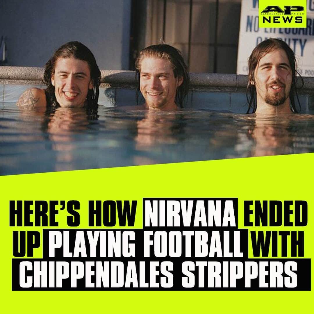 Alternative Pressさんのインスタグラム写真 - (Alternative PressInstagram)「Nirvana’s 1991 tour included a game of football against Chippendales strippers and one rock promoter reveals how it all went down ⁠ LINK IN BIO⁠ .⁠ .⁠ .⁠ #nirvana #nirvana1991 #nirvanatour #altpress #alternativepress」9月15日 9時01分 - altpress