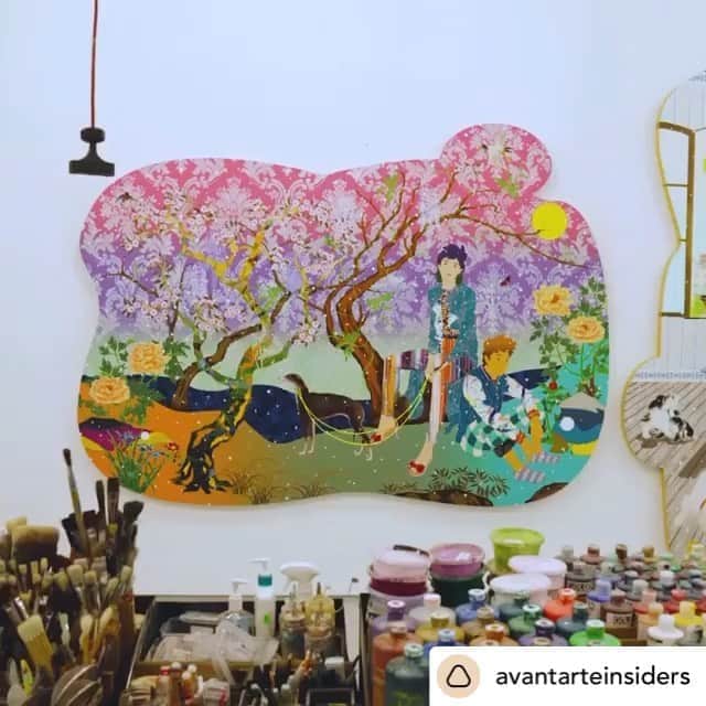 松山智一のインスタグラム：「‘Honestly Gone Going’ and ‘The Farm Crash’ - Tomorrow Release September 16th, 10 AM (EST) at Avantarte.com @avantarte #repost @avantarteinsiders」