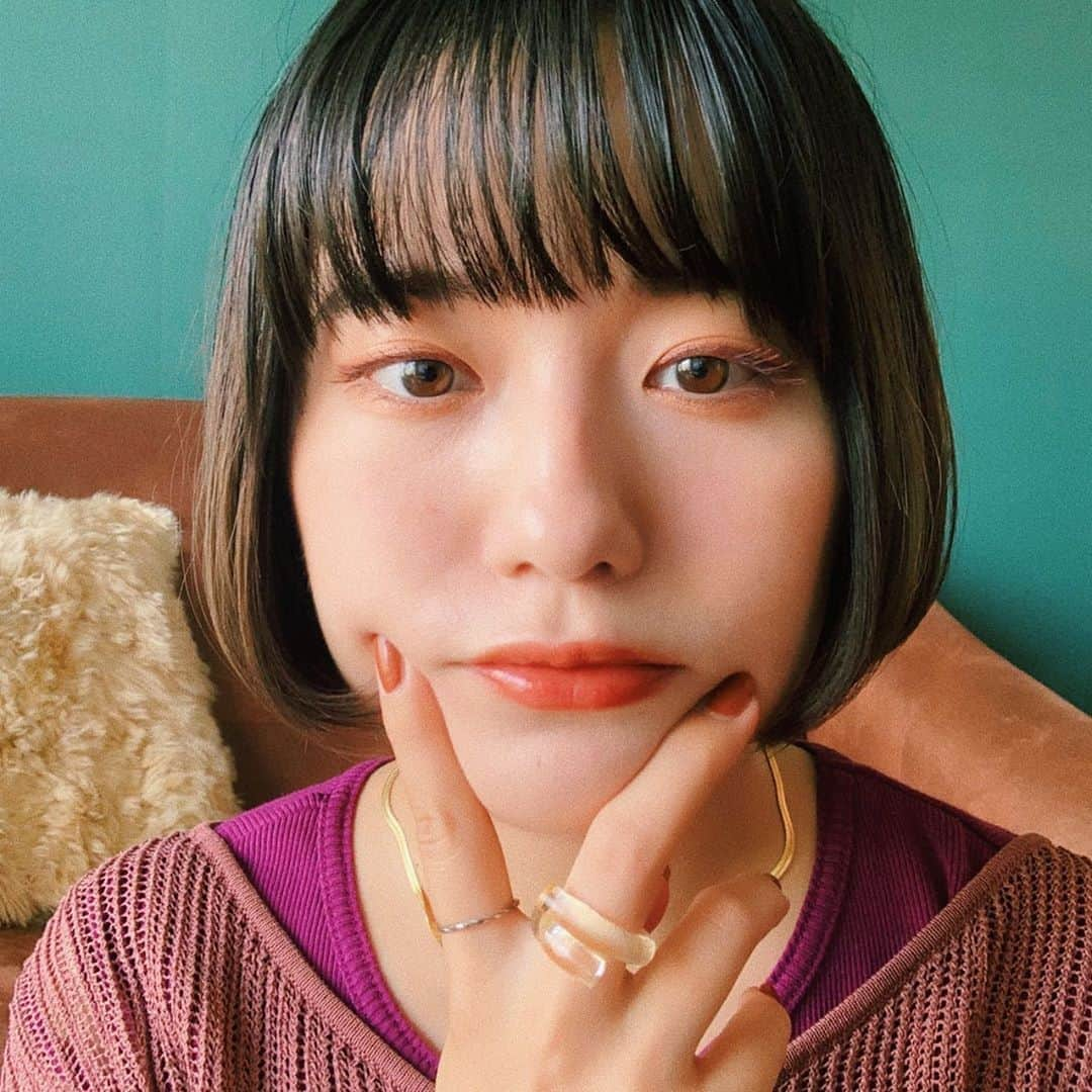 みこさんのインスタグラム写真 - (みこInstagram)「ひとつ前の投稿のエテュセでメイクした💄 @koromoishigaya1225 がくれた透明の指輪お気に入り🥰🧊  #テラコッタメイク」9月15日 12時05分 - mico_sis