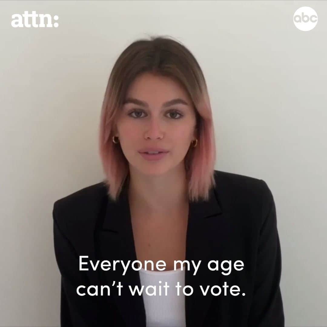 アメリカン・ブロードキャスティング・カンパニーのインスタグラム：「Join @kaiagerber and get prepared to vote! 🙌 #VOMO」