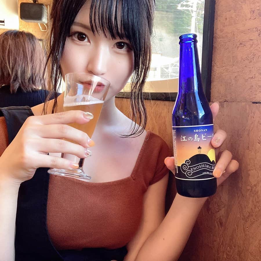 寝室のどかさんのインスタグラム写真 - (寝室のどかInstagram)「お酒は好きです🍺結構なんでも 体質的にすごく弱いけど😂  #江ノ島ビール #江ノ島 #国内旅行 #お酒好き女子 #ビール女子 #デート #結婚記念日 #自撮り」9月15日 12時35分 - nemuinodoka