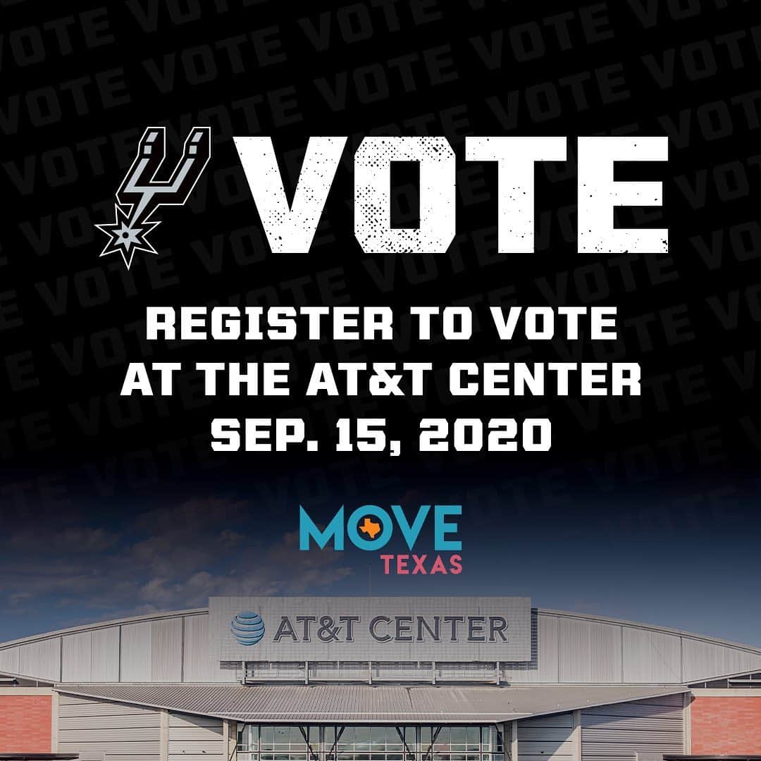 ルディ・ゲイのインスタグラム：「Get registered to vote at the AT&T Center on September 15th so that you can be ready to make your voice heard in the upcoming elections.」