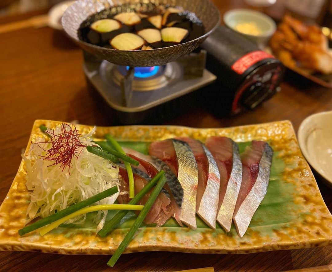 青山有紀さんのインスタグラム写真 - (青山有紀Instagram)「初めて食べた鯖のしゃぶしゃぶ。美味しかった！」9月15日 14時08分 - yukiaoya