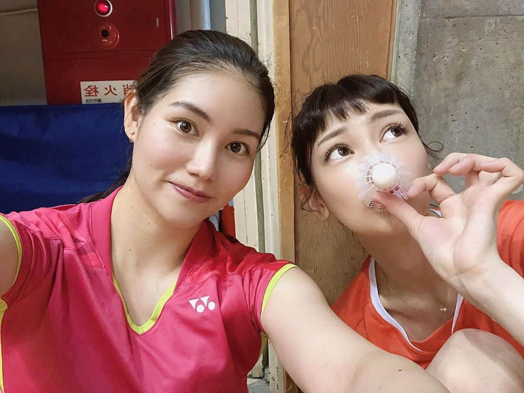 大塚莉奈のインスタグラム：「元バドミントン部♪  #バドミントン #バドミントン女子 #badminton #instagood」