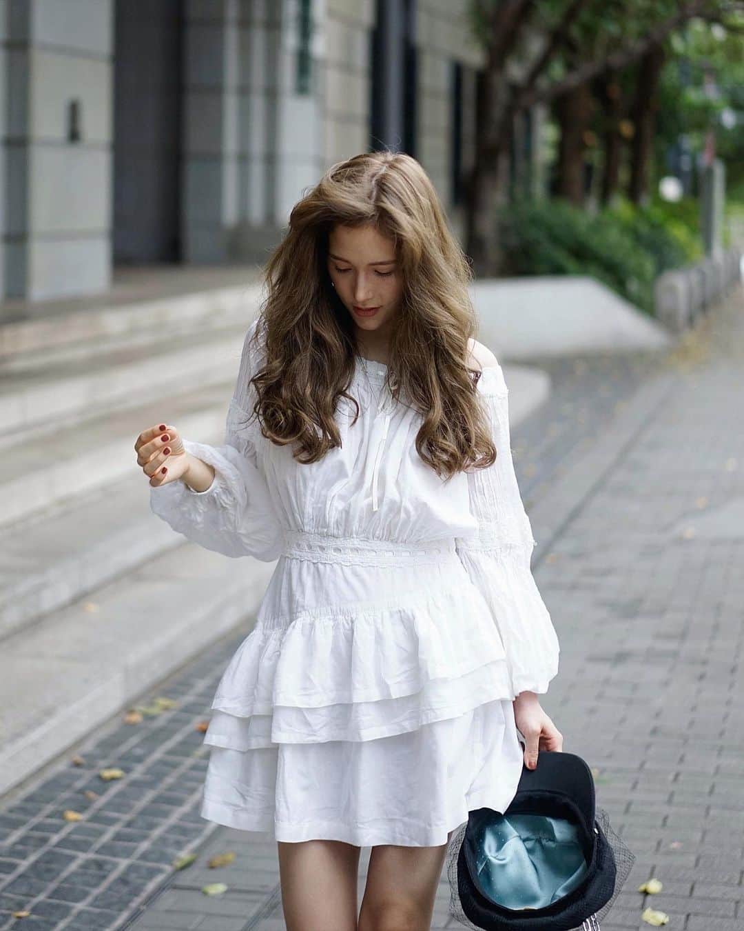 fukishaljのインスタグラム：「Ootd :) おもいきって髪の毛染めました☺️ お気に入り♫」
