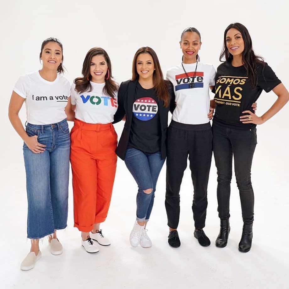 E! Onlineさんのインスタグラム写真 - (E! OnlineInstagram)「A reminder on the first day of #HispanicHeritageMonth: Make a plan to V O T E. (📷: @whenweallvote/@evalongoria)」9月16日 5時32分 - enews