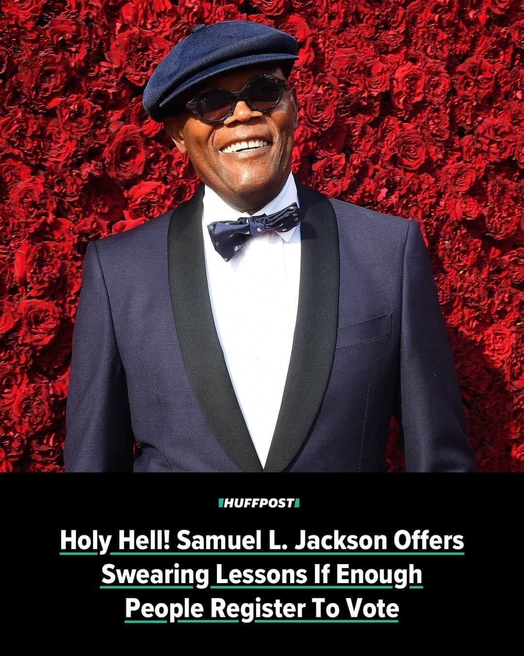 Huffington Postさんのインスタグラム写真 - (Huffington PostInstagram)「Listen up, motherf**kers: None other than the professor of profanity, Samuel L. Jackson,﻿ is offering lessons on how to talk a blue streak if enough people register to vote.⁠ ⁠ Jackson promised in a video tweet Monday: “I will teach you how to swear in 15 different languages” if at least 2,500 of his 8.5 million Twitter followers go online at his Headcount site to register to vote — or to check their registrations to make sure they’re good to go.⁠ ⁠ The “Captain Marvel” and “Pulp Fiction” star earlier urged voters to head to the link and teased then: “You may get a very special ‘tutorial’ from me!” ⁠ ⁠ Fans loved it.⁠ ⁠ "Yes sir, he has a PhD in cussology," one follower replied.⁠ ⁠ See his video at our link in bio. // 📷 Getty Images」9月15日 22時20分 - huffpost