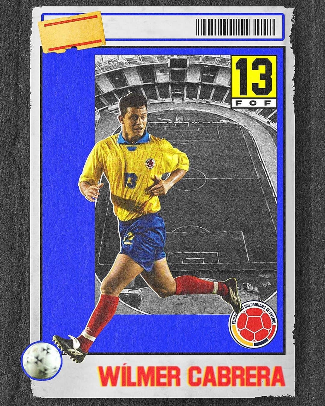 サッカー コロンビア代表チームのインスタグラム：「¡Felices 5⃣3⃣ Mundialista! 🌏  Wílmer Cabrera está de cumpleaños y queremos enviarle nuestra felicitación 🤗. Gracias por portar con orgullo nuestra camiseta 🇨🇴 y dejar siempre en alto el nombre del país 💪  ¡Un abrazo de gol ⚽!」