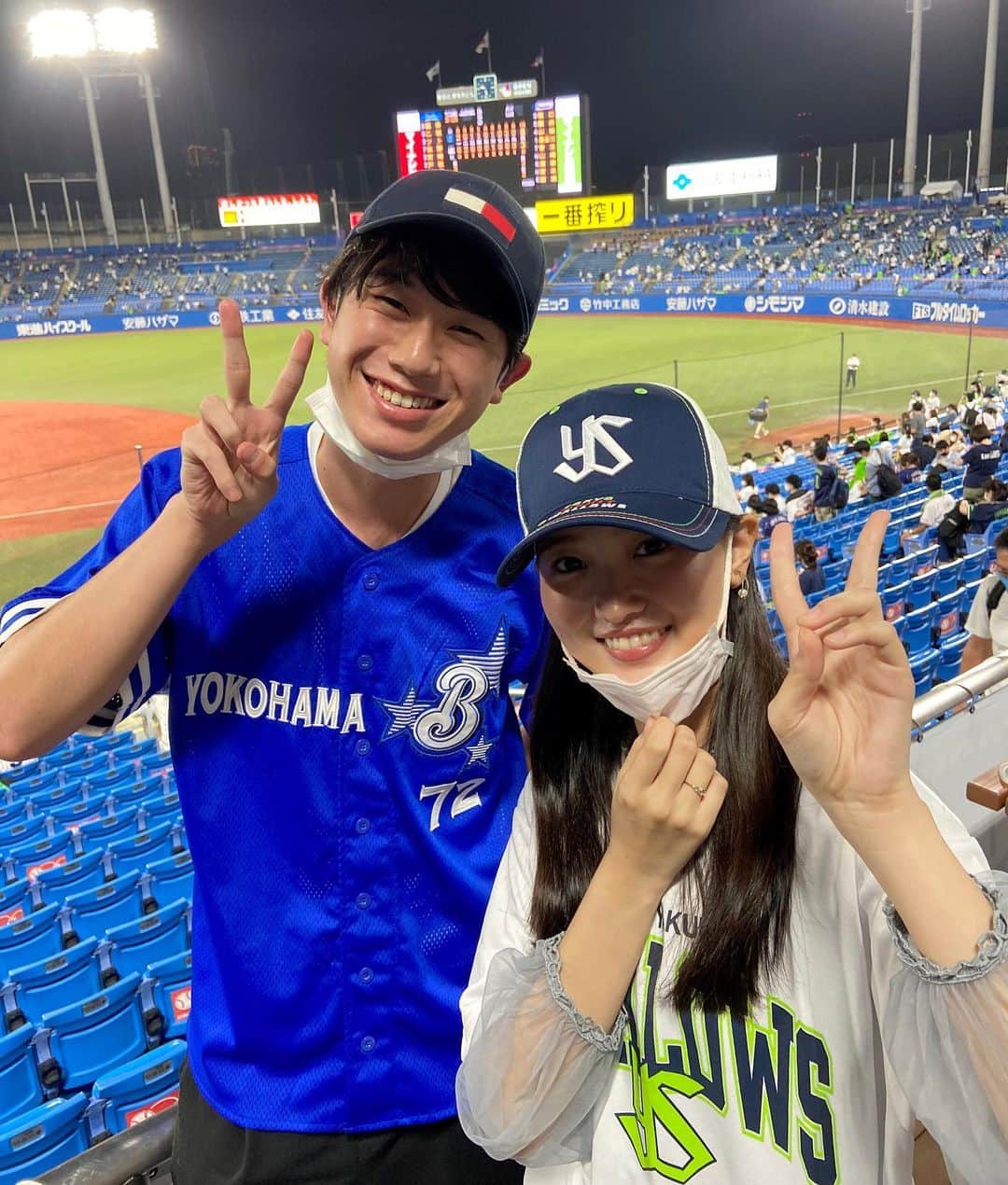 前川歌音のインスタグラム：「今日はヤクルト戦に行かせていただきました！ 小学生ぶりの観戦で楽しかったです😆 ありがとうございました！」