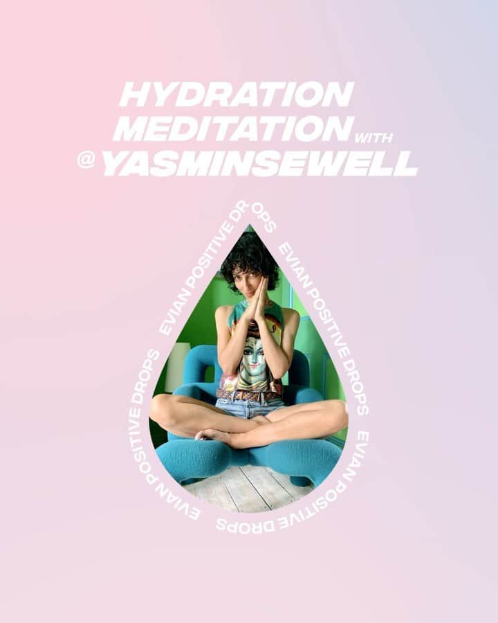 evianのインスタグラム：「Thrilled to have @yasminsewell with us today for a new #positivedrops episode ✨ as she unveils her tips for staying at the top of her game.   And now they’re yours too 😌  Thank you, Yasmin! 💧  #evian #evianwater #positivedrops #stayhydrated」