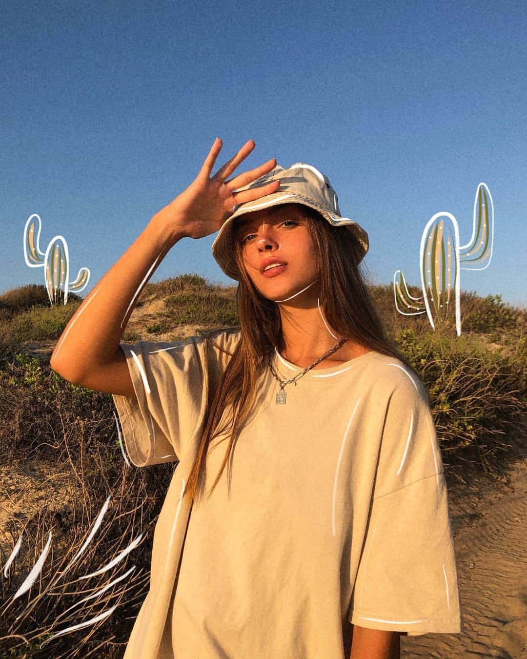 のインスタグラム：「תקופה קצת לא משהו כדי לצאת לטייל ,  אז החלטתי לדמיין  וגם לצייר 🌵😛 @samsungisrael  #we_Are_Samsung  #TeamGalaxy  #GalaxyNote20」