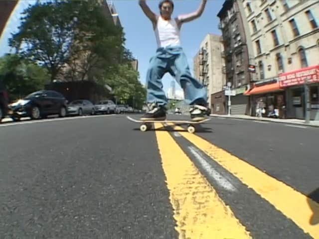 ランバンのインスタグラム：「The wait is over! To celebrate the launch of LANVIN's newest cult sneaker The CURB, @Rayscorruptedmind and @EvanMock directed and filmed themselves taking the shoes for a test ride.    “For years skate culture influenced almost everybody so it’s pretty sick that it is getting more attention in fashion, which I love“ said @Rayscorruptedmind.    The CURB is now available for purchase worldwide in select LANVIN Boutiques and online for pre-order at Lanvin.com.    When asked about the sneakers’ performance ability @EvanMock reviewed saying, « They’re big and bad, like the big bad wolf » while @rayscorruptedmind said « Since they are bulky they will last forever ».   Creative Direction: @EvanMock and @Rayscorruptedmind Styled by: @EvanMock and @Mazurbate Designed by: @Brunosialelli  Music by: @fantasycamp    #lanvin #lanvinbybrunosialelli #lanvincurb #evanmock #rayscorruptedmind」