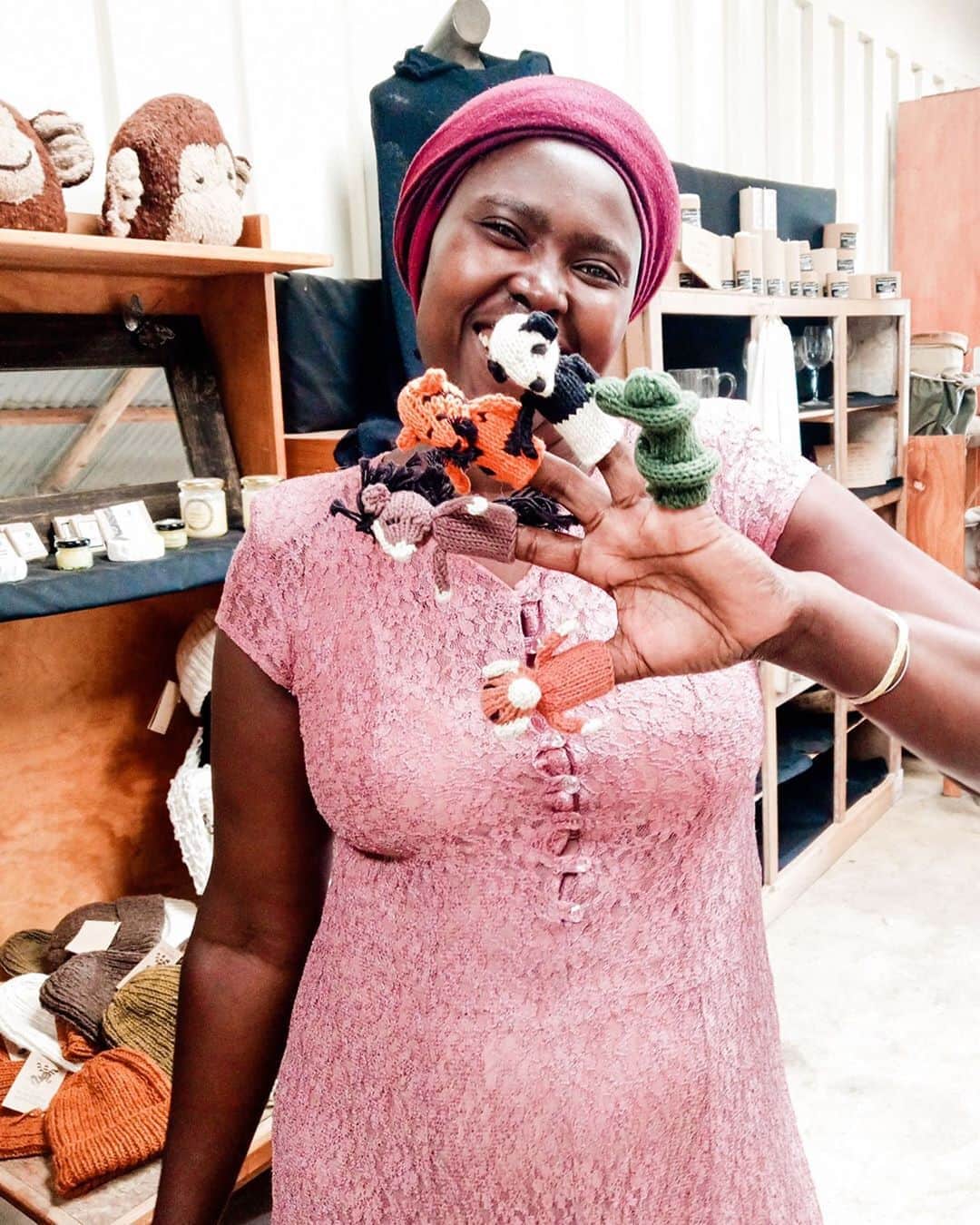 The Little Marketさんのインスタグラム写真 - (The Little MarketInstagram)「Meet Hana Akai, one of the talented artisans behind our stuffed animals and puppets! She has worked with the social enterprise in Njoro, Kenya for the last 15 years and is currently in charge of the Production Floor. Hana oversees all of the knitters on the general floor and ensures work is completed on time in order to meet delivery deadlines.  ⠀⠀⠀⠀⠀⠀⠀⠀⠀ She says, “As the oldest sibling; after the death of my parents a lot of responsibilities fell on me. I have been able to support my brothers and sisters through my work and they are now all independent with families of their own.” See our stories today for more.」9月16日 2時02分 - thelittlemarket