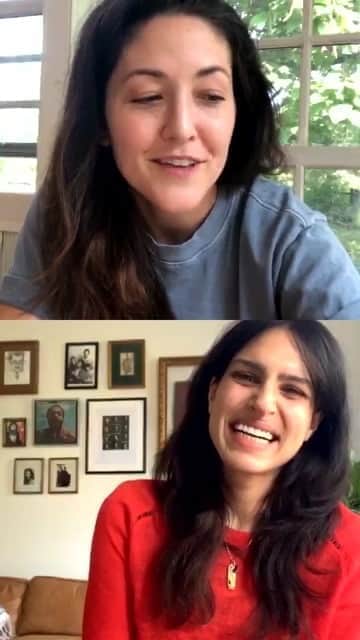 Grace Bonneyのインスタグラム：「✨ LIVE with Desiree Akhavan (film director, producer, screenwriter and actress). We are catching up about what she's been up to since her interview in #inthecompanyofwomen and this episode of the interview series has, hands down, the best closing. 😂Thanks so much for talking, Desi! ♥️」