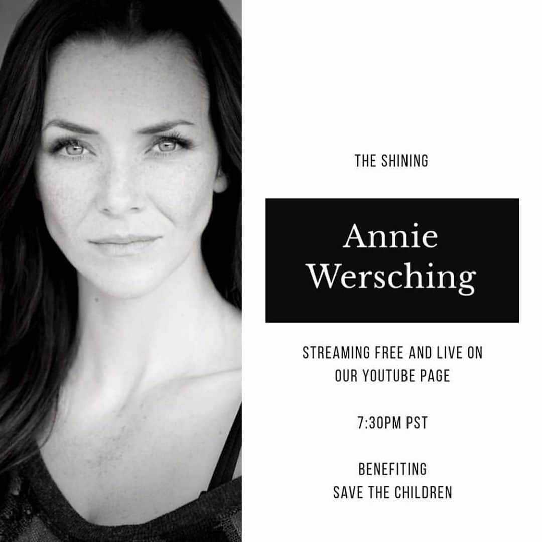 のインスタグラム：「Tomorrow night, Sept 16th at 7:30pm pst, my friends @scriptsgonewild and I are headed to the Overlook for a wintry mix of booze and madness with a reading of THE SHINING. We’re raising money for the amazing folks over at @savethechildren so please stop by @youtube and see @kevinweisman and I take on Jack and Wendy Torrance!  🔪👯‍♀️🪓❄️ #theshining #scriptsgonewild #stanleykubrick #stephenking #savethechildren #wendytorrance #shellyduvall #heresjohnny」