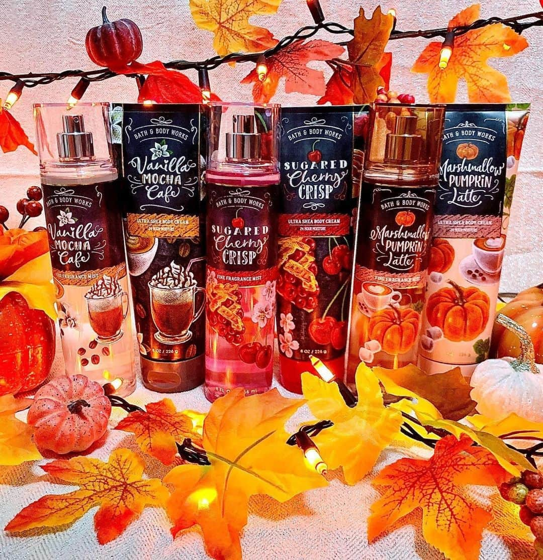 Bath & Body Worksさんのインスタグラム写真 - (Bath & Body WorksInstagram)「Fresh from the Fall Bakery: ☕ Vanilla Mocha Cafe 🤍 🥧 Sugared Cherry Crisp ❤️ 🎃 Marshmallow Pumpkin Latte 🧡 Comment your favorite sweet treat from our Fall bakery menu! ☕ 🥧 🧡」9月16日 4時00分 - bathandbodyworks