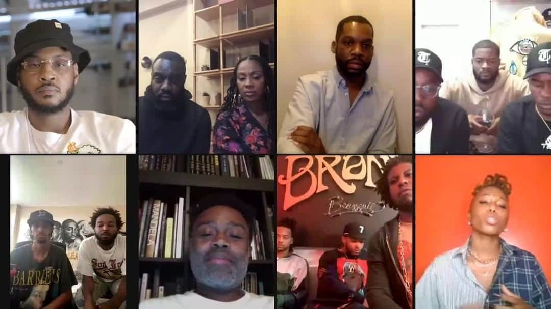 カーメロ・アンソニーのインスタグラム：「"What's In Your Glass?" is back! On this week's show, we raised a glass in celebration of the 7 Black designers featured in the first STAYME7O Propel Virtual Fashion event. See the full episode on my YouTube Channel. Also, check out the fashion show and pre-order the designer pieces at STAYME7O.com. Link In Bio. #WhatsInYourGlass #STAYME7O」