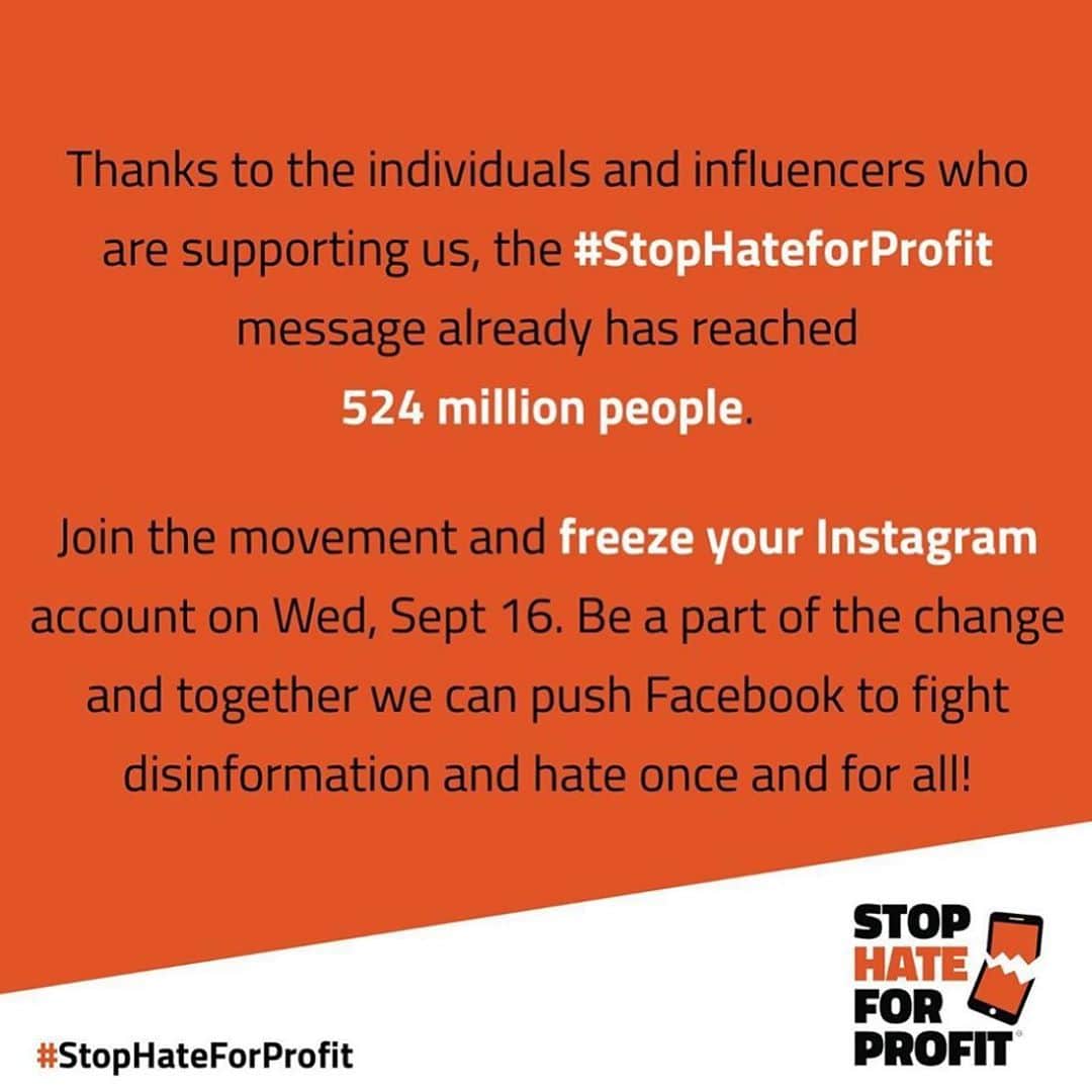 アナベル・ウォーリスのインスタグラム：「I use social media platforms. I believe they should be used in a positive way. I do not agree with them being used as platforms for hate, bigotry, racism and the undermining of global democracy.  I stand with some of the leading civil rights movements in this country @colorofchange @adl_national @naacp please please join us by not posting Wednesday 16th Sept.  The aim is to get Facebook to commit to making their platforms  safer for our global community. #stophateforprofit」