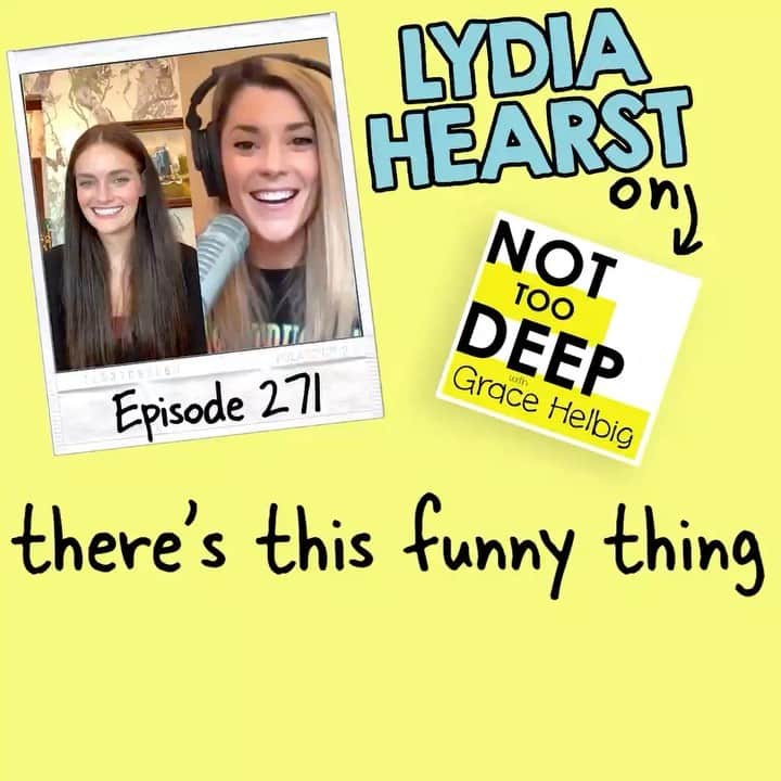 リディア・ハーストのインスタグラム：「So excited to be on @gracehelbig’s #NotTooDeep podcast! We talk about my wild journey into the world of modeling as a teenager, my sweet and old-school romance with @hardwick, and the remarkable journey of getting back on set to film #PsychoSisterInLaw for @LifetimeTV after recovering from a serious head injury that left me relearning my cognitive functions. Totally bonkers! Oh... and of course we talk Dog Farts!! 🙃  Link to podcast in bio 🔊」