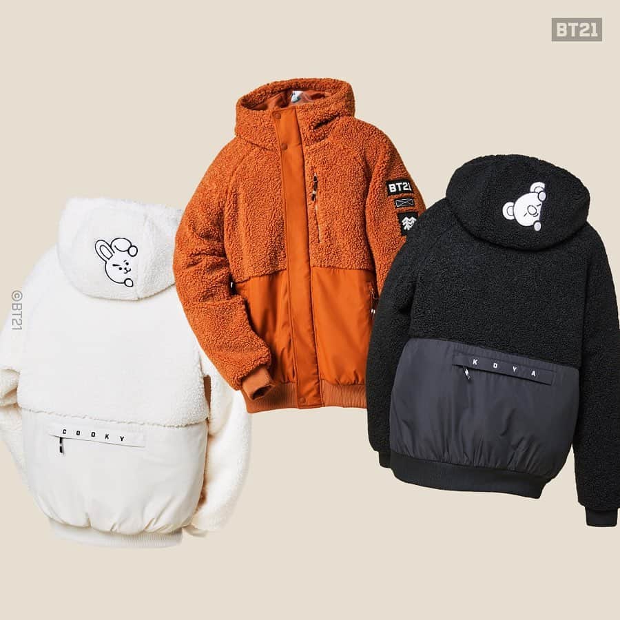 BT21 Stars of tomorrow, UNIVERSTAR!さんのインスタグラム写真 - (BT21 Stars of tomorrow, UNIVERSTAR!Instagram)「Jump ahead of the season. 🍂 BT21 KOLON FLEECE JUMPER ⠀ Keep your cozy in check with these transeasonal essentials. ⠀ ✔️BT21 peeking behind the hoodie ✔️Padded for extra warmth ✔️Multi zip pockets for your items ⠀ Only TODAY, at LINE FRIENDS COLLECTION 👉Link in bio ⠀ #BT21 #Fleece #Jumper #Hoodie #AutumnFashion #OOTD」9月16日 10時05分 - bt21_official