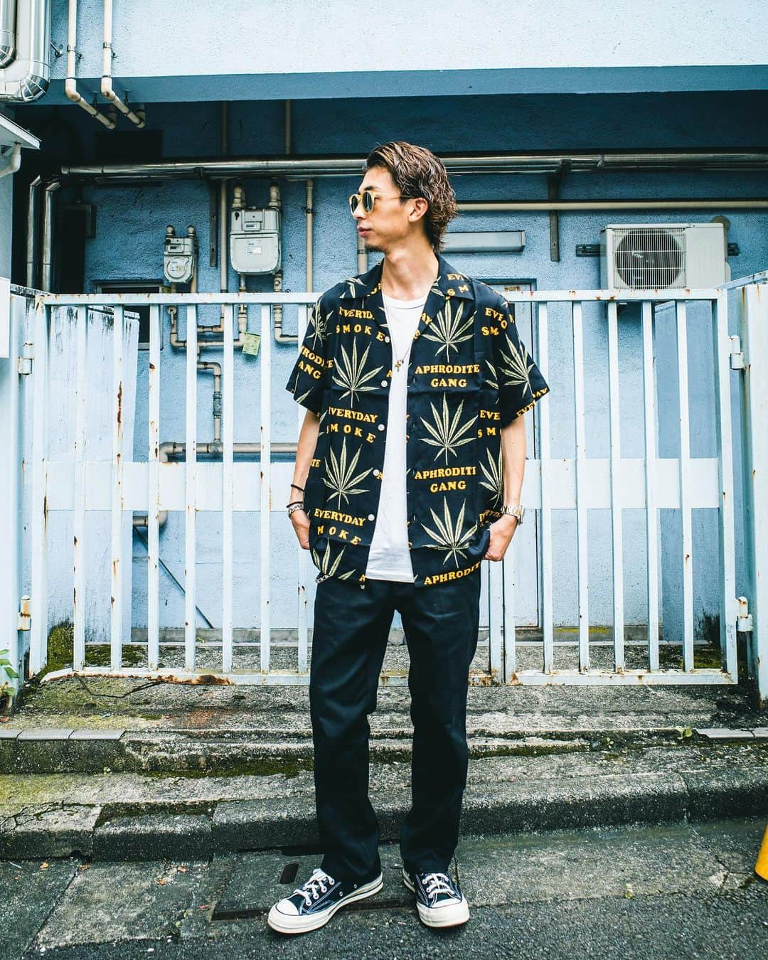 雄三 雨宮さんのインスタグラム写真 - (雄三 雨宮Instagram)「GANG STYLE🕺🏾  ALL #wackomaria」9月16日 10時59分 - amezooon