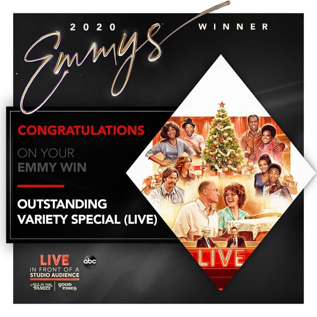 アメリカン・ブロードキャスティング・カンパニーのインスタグラム：「Congratulations to #LIFOASA for their #Emmy win for Outstanding Variety Special (Live)! 👏👏」