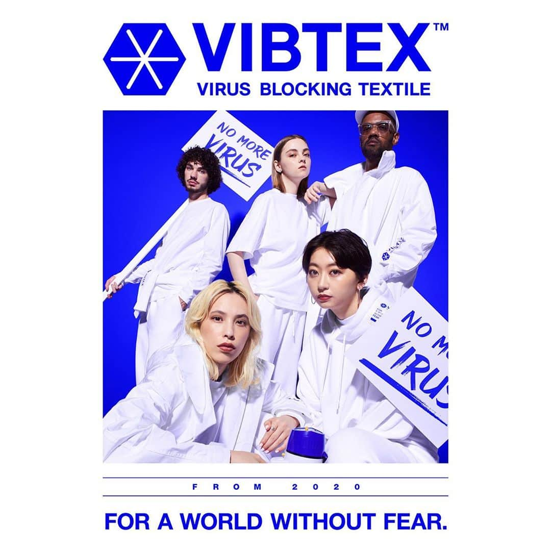 chelmicoさんのインスタグラム写真 - (chelmicoInstagram)「日本初の抗ウイルス・トータルウェアブランド「VIBTEX」とコラボ決定💙 今後の展開もお楽しみに！ #vibtex #foraworldwithoutfear #抗ウイルス素材 @vibtex_official」9月16日 12時00分 - chelmico