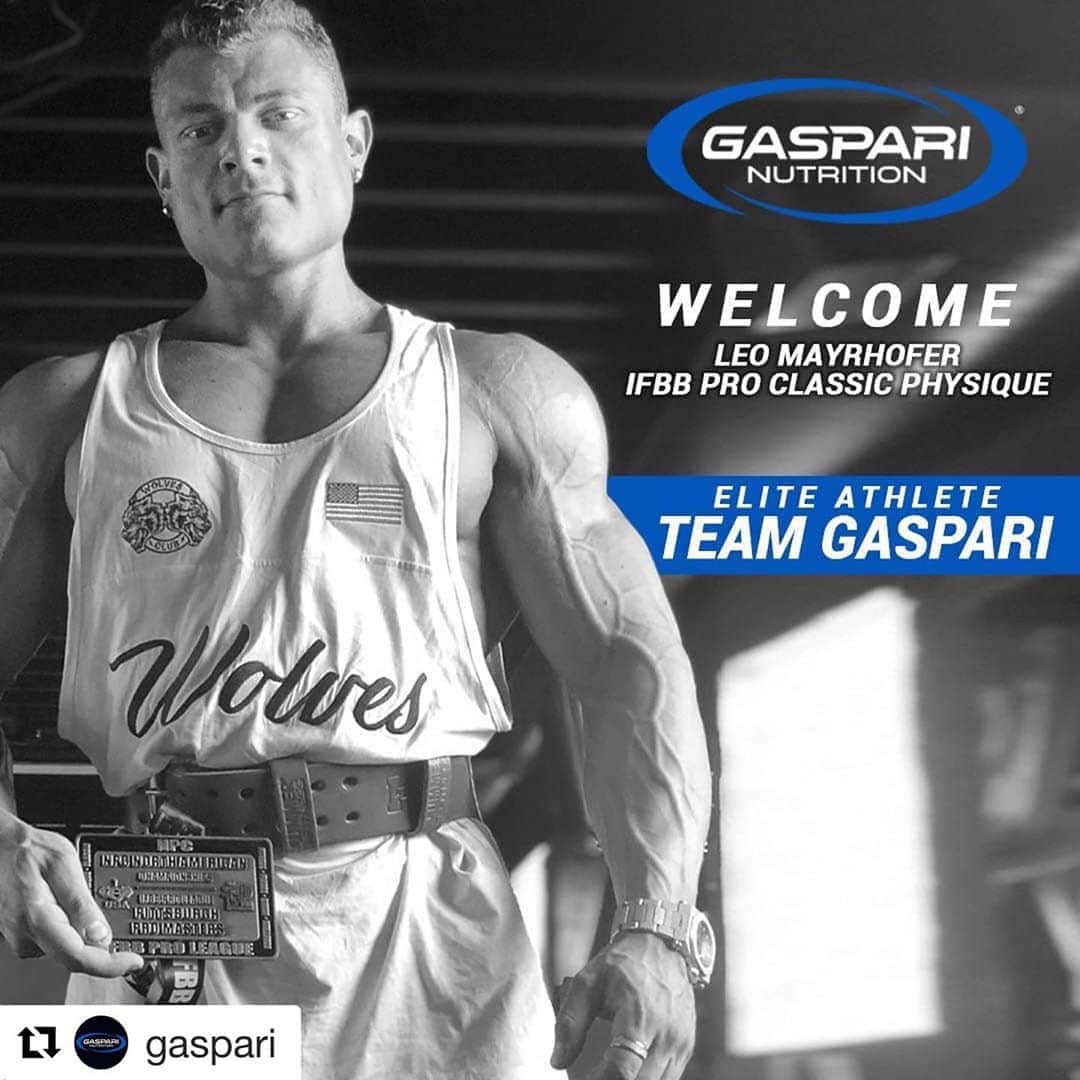 のインスタグラム：「#Repost @gaspari with @get_repost ・・・ #WelcomeAboard: We’re excited to welcome Leo Mayrhofer (@austrian_powers) to #Gaspari Elite Athlete Team 💪🏼 💪🏼 . . . If you live in the U.S. and think you’d be a perfect fit for #TeamGaspari, email TeamGaspari@gasparinutrition.com with links to your social media and a brief explanation why you’d like to join the team! #Gaspari #Proven #GaspariNutrition #Bodybuilding #Fitness #Workout #Exercise #Healthy」