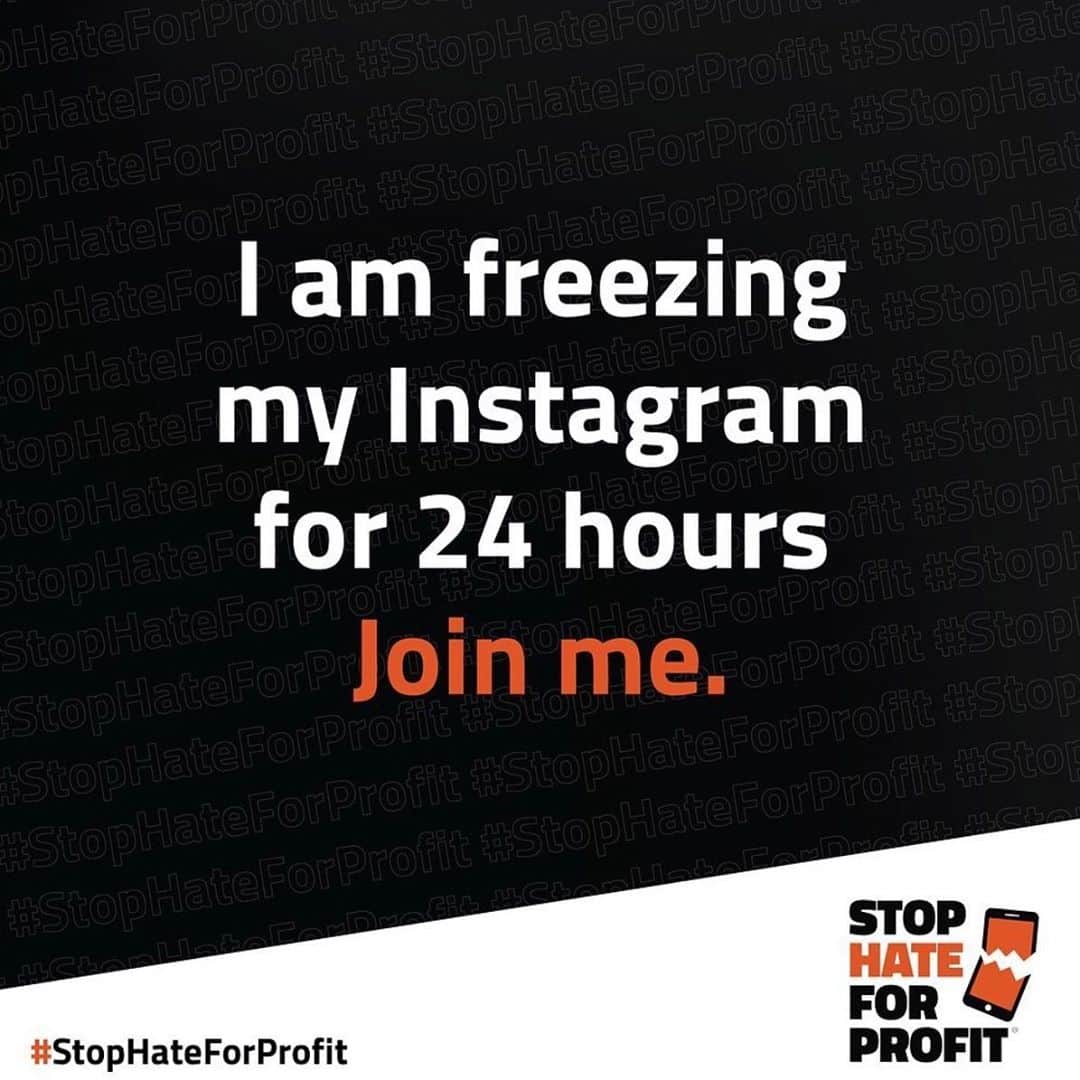 コビー・スマルダーズのインスタグラム：「I am joining @naacp  @colorofchange and many others in sending a message to Facebook, demanding that they must be held accountable for spreading misinformation and hate. #stophateforprofit」