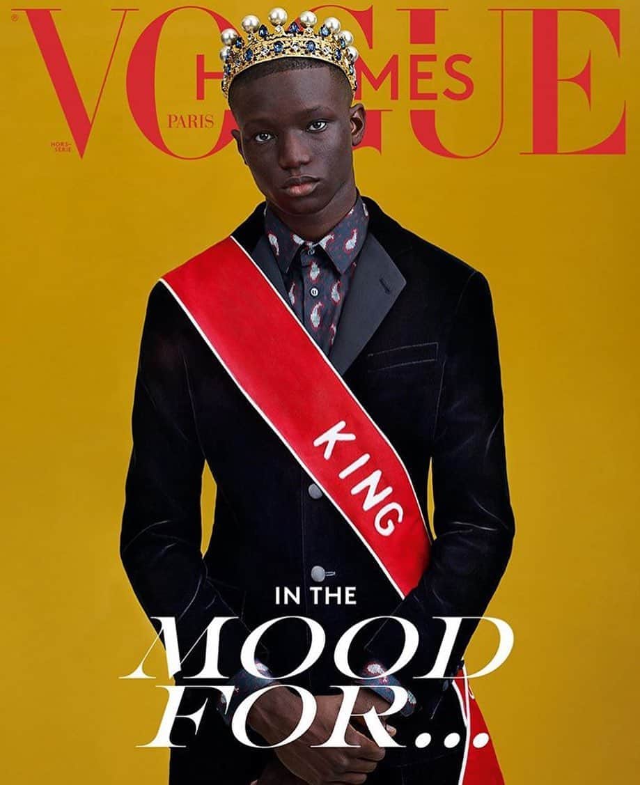 IMG Modelsさんのインスタグラム写真 - (IMG ModelsInstagram)「King. 👑 @doums_gls covers @voguehommes. #📷 @craigmcdeanstudio #👔 @ibkamara #✂️ @eugenesouleiman #💄 @peterphilipsmakeup #⭐️ #IMGstars」9月17日 0時02分 - imgmodels